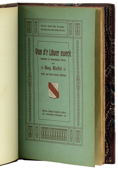 Vun d'r Läwer eweck. Gedichtle in Strossburjer Ditsch. Helje vun Henri Zislin, Milhüse. 