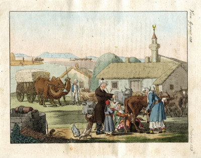 Portefeuille des enfants. Mélange intéressant d'Animaux, Plantes, Fleurs, Fruits, Minéraux, Costumes, Antiquités et d'autres Objets instructifs et amusants pour la Jeunesse ; choisis et gravés sur les meilleurs originaux, avec de courtes Explications scientifiques et proportionnées à l'entendement d'un Enfant. - Bilderbuch für Kinder. 