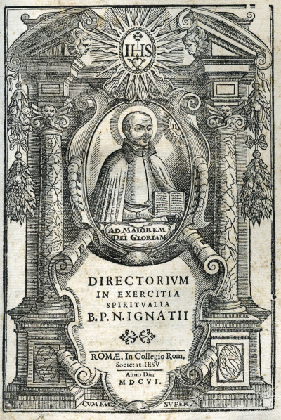 Exercitia spiritualia B. P. Ignatii Loyolae. Relié à la suite : Directorium in exercitia spiritualia B. P. N. Ignatii. 