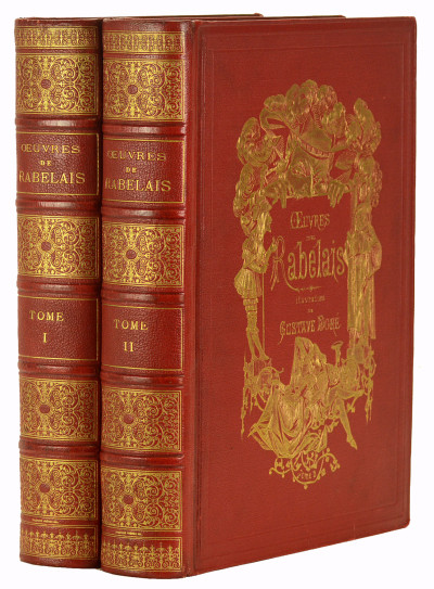 Œuvres de Rabelais. Texte collationné sur les éditions originales avec une vie de l'auteur, des notes et un glossaire, par Louis Molland. Illustrations de Gustave Doré. 
