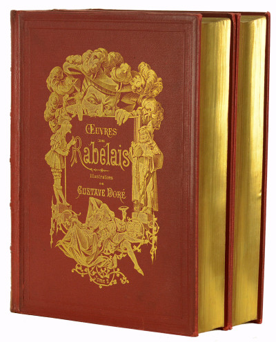 Œuvres de Rabelais. Texte collationné sur les éditions originales avec une vie de l'auteur, des notes et un glossaire, par Louis Molland. Illustrations de Gustave Doré. 
