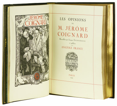 Les opinions de M. Jérôme Coignard, recueillies par Jacques Tournebroche et publiées par Anatole France. 