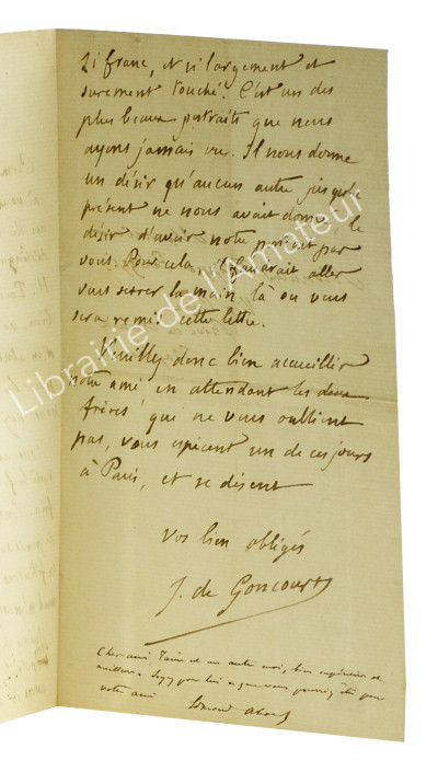 Lettre autographe signée. 