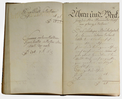 Inventarium über Weiland Frauen Margaretha Salome Nägelin gebohrne Nannreitherin, Herrn Georg Heinrich Nagels des Kunst-erfahrenen Klein-Uhrmachers und Bürgers allhier zu Straßburg, im Leben gewesene Frau Begattin, nunmehro seligen Vermögens-Nachlaßenschafft, aufgerichtet im Jahr 1783. 