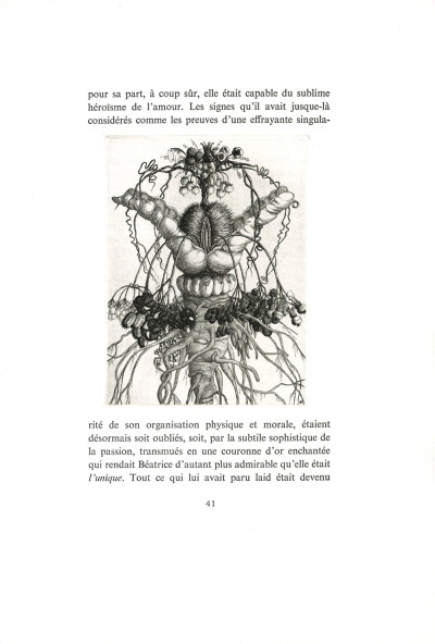 La Fille de Rappaccini. Traduction d’Henri Parisot. Frontispice de Lars Bo. Eaux-fortes de François Houtin. 