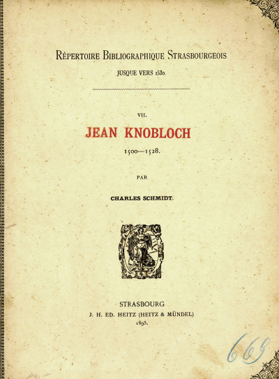 Jean Knobloch (1500-1528). 