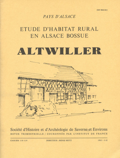Étude d’habitat rural en Alsace Bossue. Altwiller. 