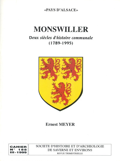 Monswiller. Deux siècles d’histoire communale (1789-1995). 