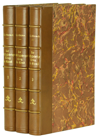 Der dreißigjährige Krieg im Elsaß (1618–1648). Nach archivalischen Quellen dargestellt und mit zahlreichen zeitgenössischen Abbildungen versehen. Erster Band. Vom Beginn des Krieges bis zum Abzug Mansfelds (1618–1622). Zweiter Band. Vom Abzug Mansfelds bis zur Aufhebung der ersten Belagerung von Breisach (1623–1633). Dritter Band (1633–1648). 
