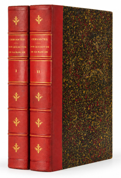 L'ingénieux hidalgo Don Quichotte de la Manche. Traduction de Louis Viardot avec 370 compositions de Gustave Doré gravées sur bois par H. Pisan. 