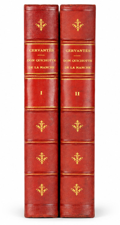 L'ingénieux hidalgo Don Quichotte de la Manche. Traduction de Louis Viardot avec 370 compositions de Gustave Doré gravées sur bois par H. Pisan. 