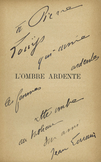 L'ombre ardente. Poésies. 