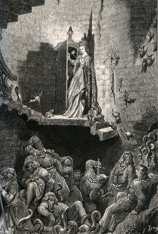 Les aventures du chevalier Jaufre et de la belle Brunissende, traduites par Mary Lafon, illustrées de 20 belles gravures dessinées par G. Doré. Relié à la suite : Fierabras. Légende nationale traduite par Mary Lafon et illustrée de douze belles gravures dessinées par G. Doré. 