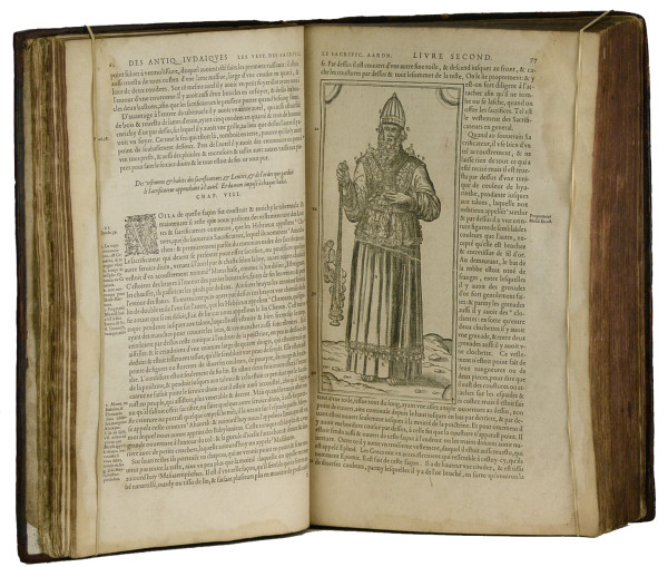 Histoire de Fl. Josèphe, sacrificateur hebrieu, mise en françois, reveuë sur le grec et illustrée de chronologie, figures, annotations et tables, tant des chapitres que des principales matières, par D. Gilb. Genebrard. 