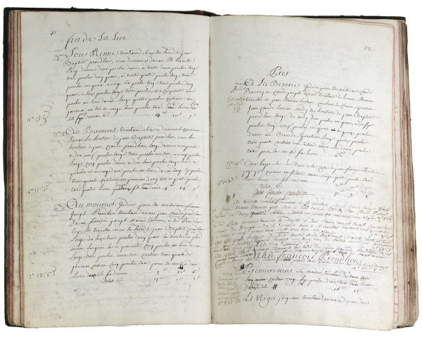 Manuscrit administratif relatif à l’arpentage et à l’estimation des biens d’une communauté rurale comtoise située dans le Haut-Doubs, dans la région de Morteau. 