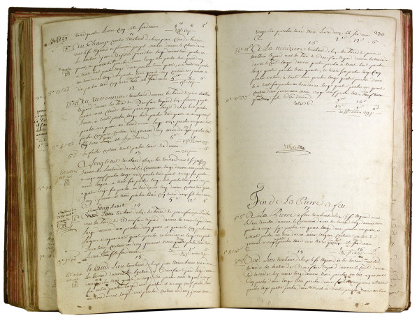Manuscrit administratif relatif à l’arpentage et à l’estimation des biens d’une communauté rurale comtoise située dans le Haut-Doubs, dans la région de Morteau. 
