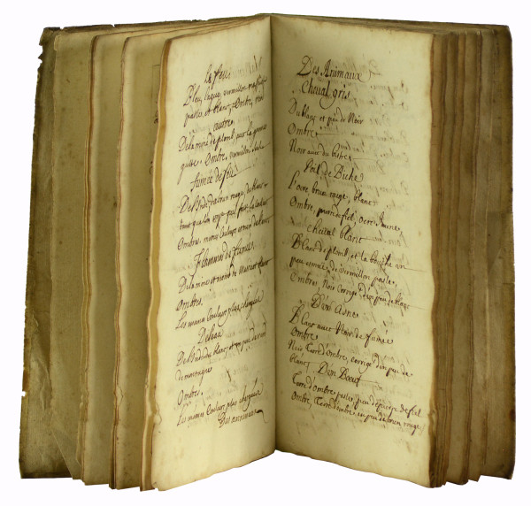 Recettes pour la peinture. Manuscrit. 
