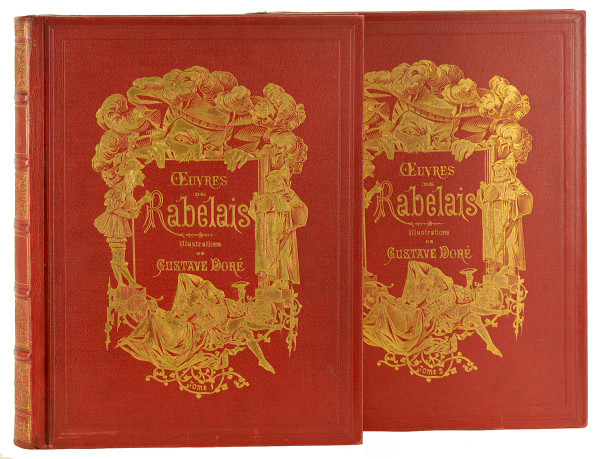 Œuvres de Rabelais. Texte collationné sur les éditions originales avec une vie de l'auteur, des notes et un glossaire, par Louis Molland. Illustrations de Gustave Doré. 