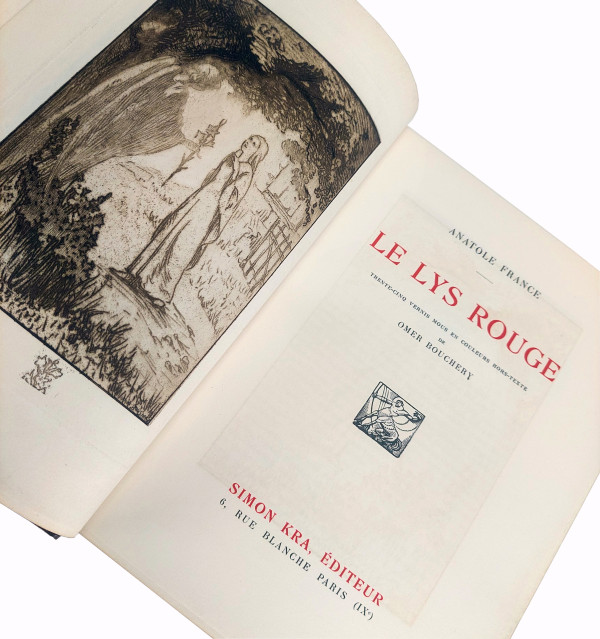 Le Lys rouge. Trente-cinq vernis mous en couleurs hors-texte de Omer Bouchery. 