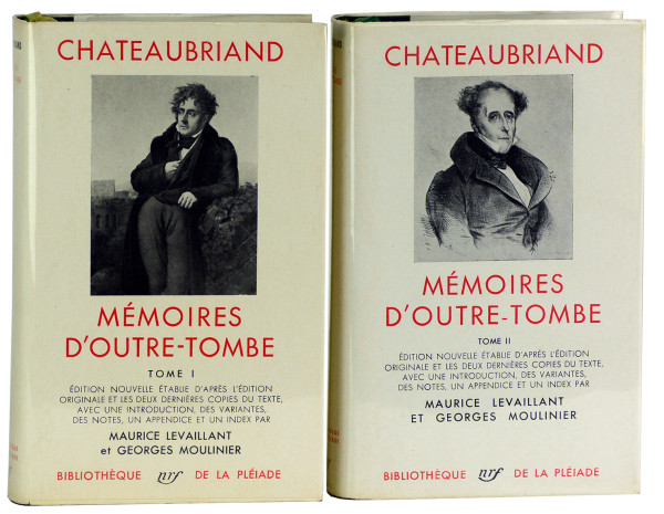 Mémoires d'Outre-Tombe. Édition nouvelle établie d'après l'édition originale et les deux dernières comoes du texte. Avec une introduction, des variantes, des notes, un appendice et des index par Maurice Levaillant et Georges Moulinier. 