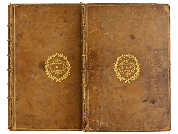 Pontificale Romanum Clementis VIII. Primum ; nunc denuo Urbani VIII. auctoritate recognitum. In tres partes sive tres tomos divisum, pro faciliori Pontificum usu. 
