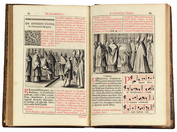 Pontificale Romanum Clementis VIII. Primum ; nunc denuo Urbani VIII. auctoritate recognitum. In tres partes sive tres tomos divisum, pro faciliori Pontificum usu. 