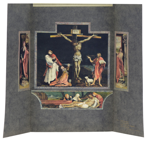 Le Rétable d'Issenheim au Musée d'Unterlinden à Colmar. Les peintures et les sculptures du retable reproduites en héliochromie. 