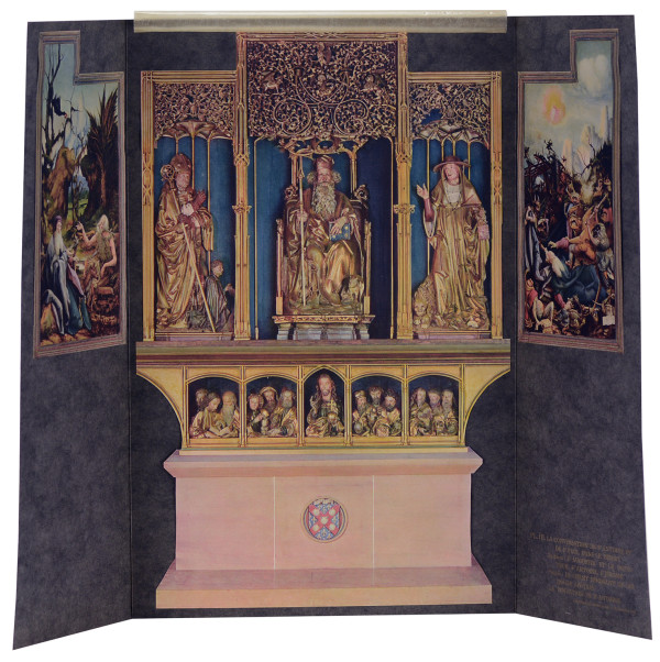 Le Rétable d'Issenheim au Musée d'Unterlinden à Colmar. Les peintures et les sculptures du retable reproduites en héliochromie. 